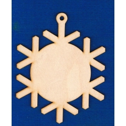 Śnieżynka 15cm z kołem  , średnica koła 8,2 cm